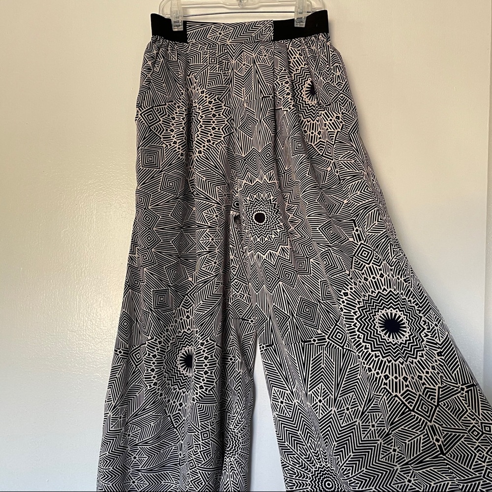 Black & White Palazzo Wide Leg Pants